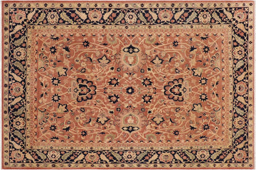 handmade Traditional Kafkaz Chobi Ziegler Peach Blue Hand Knotted RECTANGLE 100% WOOL area rug 9 x 12